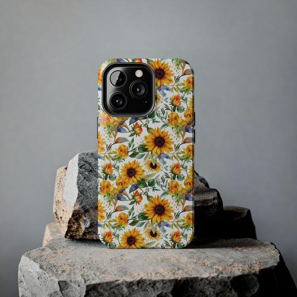 Sunflower Bliss Tough Phone Cases, iPhone case, sunflower