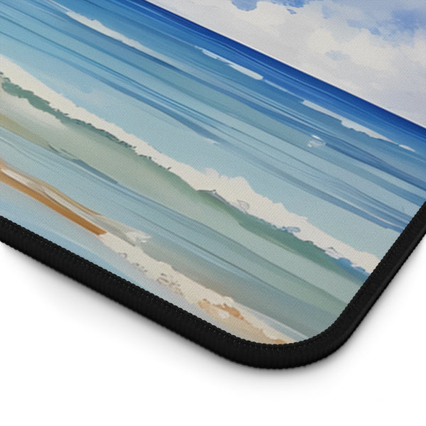 Seaside Escape Desk Mat | Tranquil Ocean View | Personalize Your Workspace