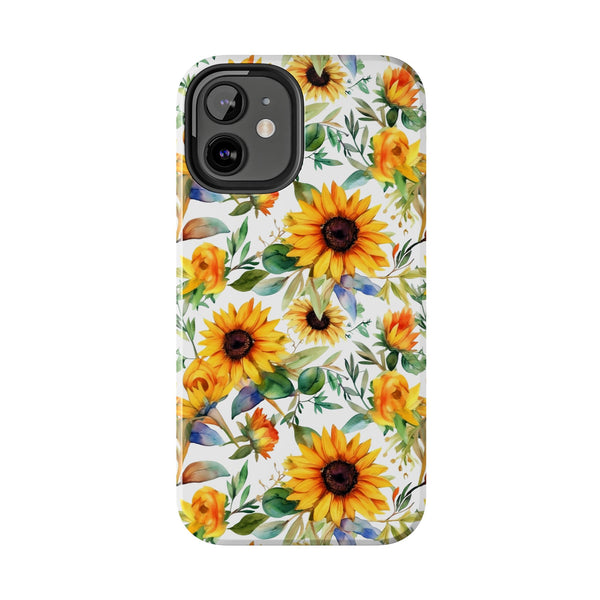 Sunflower Bliss Tough Phone Cases, iPhone case, sunflower