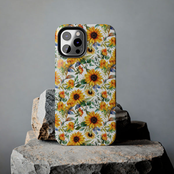 Sunflower Bliss Tough Phone Cases, iPhone case, sunflower