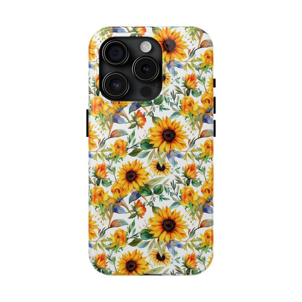 Sunflower Bliss Tough Phone Cases, iPhone case, sunflower