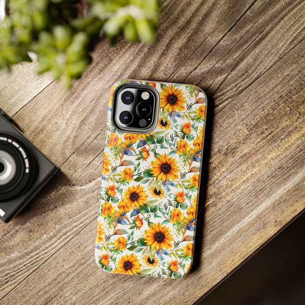 Sunflower Bliss Tough Phone Cases, iPhone case, sunflower