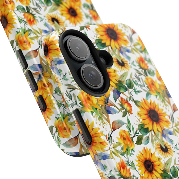Sunflower Bliss Tough Phone Cases, iPhone case, sunflower