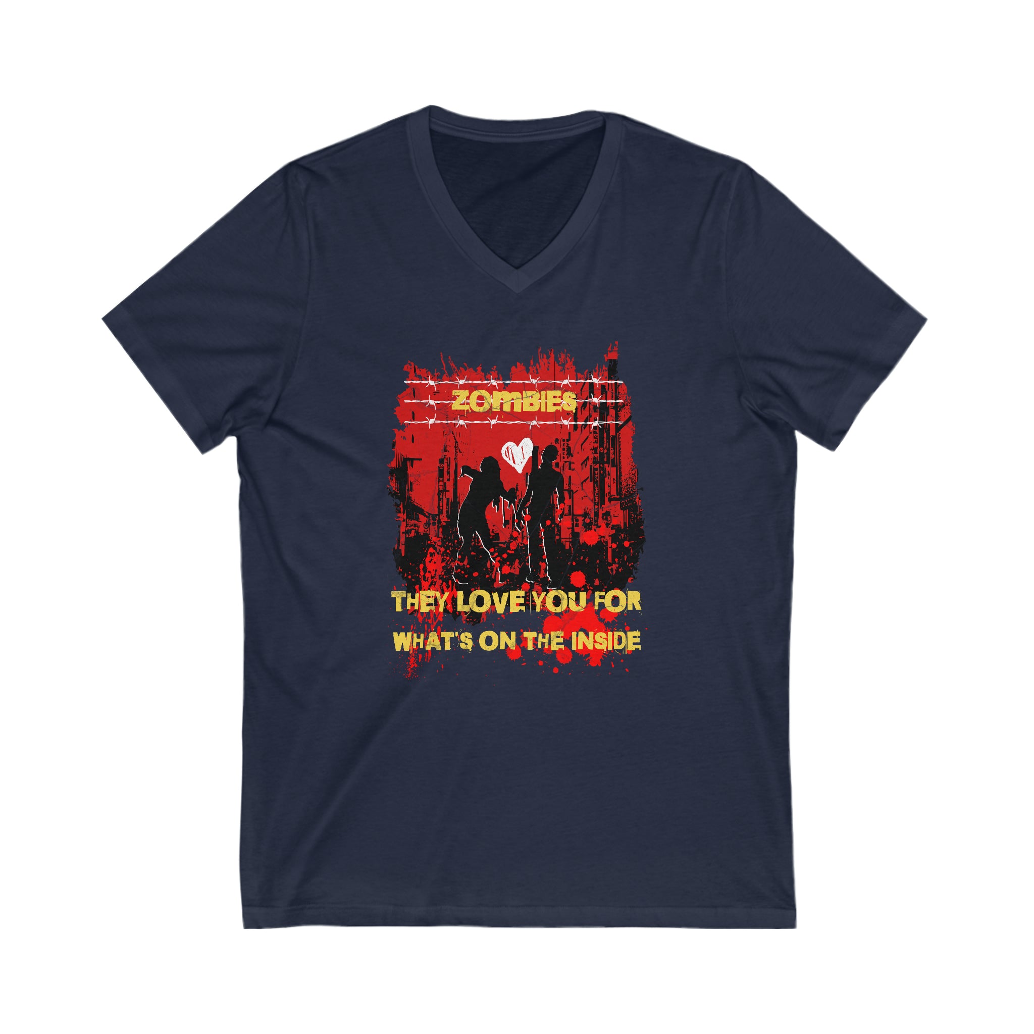 Zombie Love - V-Neck Short Sleeve Tee – Stickwithbonbon