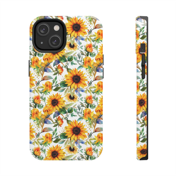 Sunflower Bliss Tough Phone Cases, iPhone case, sunflower
