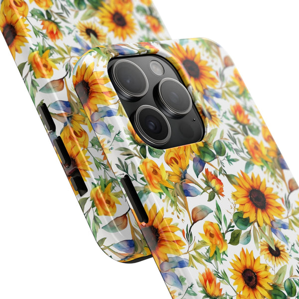 Sunflower Bliss Tough Phone Cases, iPhone case, sunflower