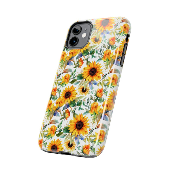 Sunflower Bliss Tough Phone Cases, iPhone case, sunflower