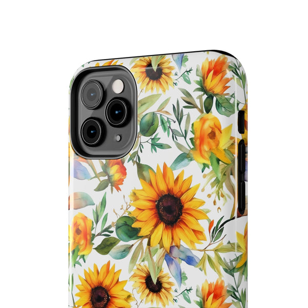 Sunflower Bliss Tough Phone Cases, iPhone case, sunflower