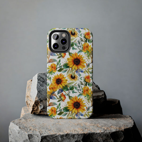 Sunflower Bliss Tough Phone Cases, iPhone case, sunflower