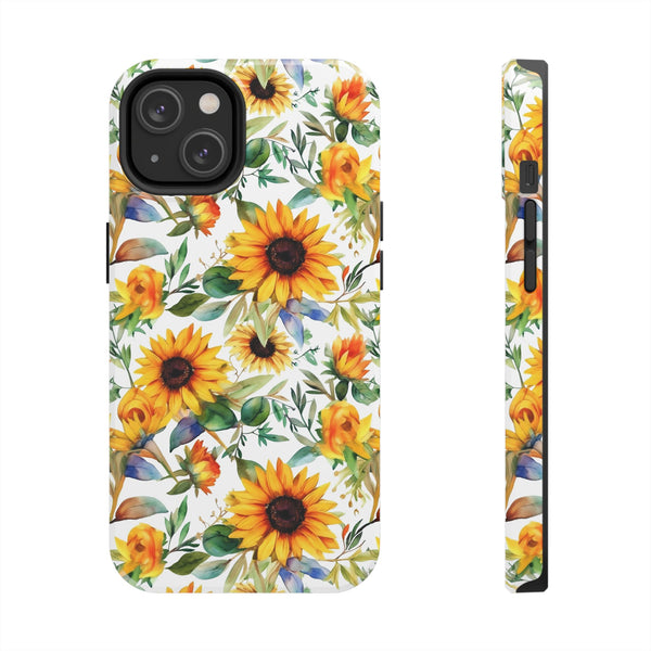 Sunflower Bliss Tough Phone Cases, iPhone case, sunflower