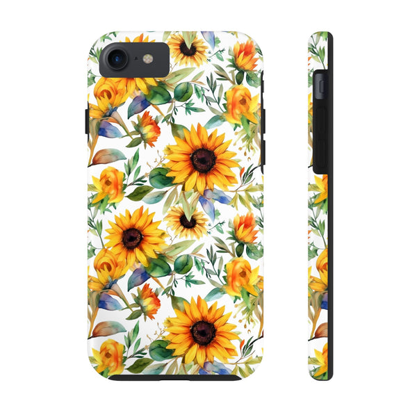 Sunflower Bliss Tough Phone Cases, iPhone case, sunflower