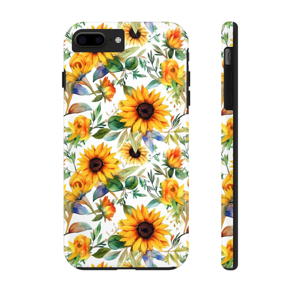 Sunflower Bliss Tough Phone Cases, iPhone case, sunflower