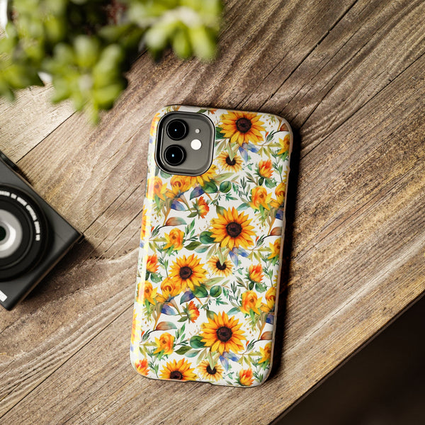 Sunflower Bliss Tough Phone Cases, iPhone case, sunflower