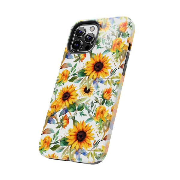 Sunflower Bliss Tough Phone Cases, iPhone case, sunflower