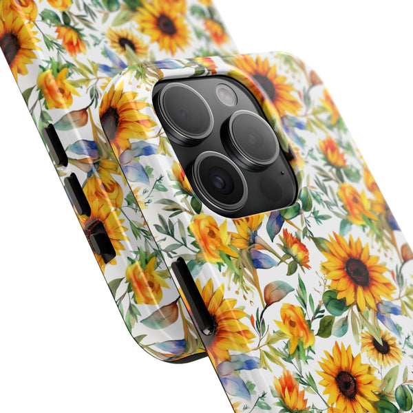 Sunflower Bliss Tough Phone Cases, iPhone case, sunflower
