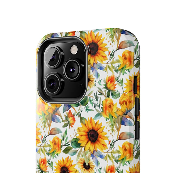 Sunflower Bliss Tough Phone Cases, iPhone case, sunflower