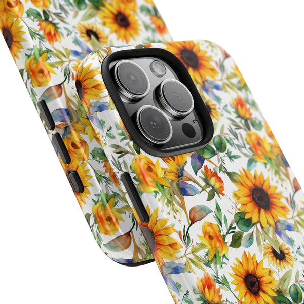 Sunflower Bliss Tough Phone Cases, iPhone case, sunflower