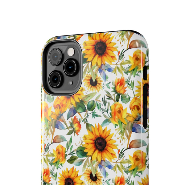 Sunflower Bliss Tough Phone Cases, iPhone case, sunflower