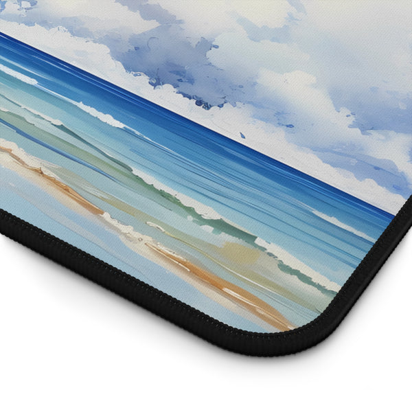 Seaside Escape Desk Mat | Tranquil Ocean View | Personalize Your Workspace