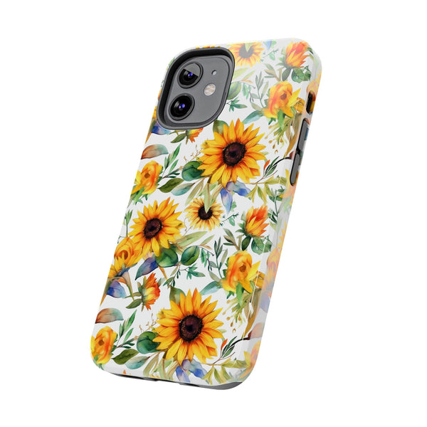 Sunflower Bliss Tough Phone Cases, iPhone case, sunflower