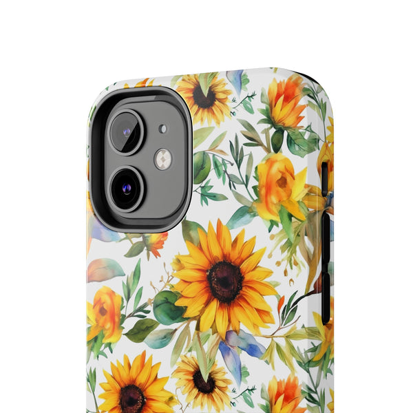 Sunflower Bliss Tough Phone Cases, iPhone case, sunflower