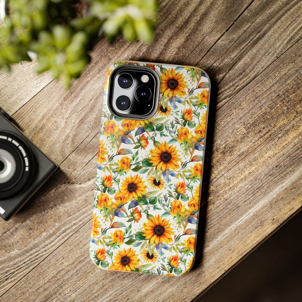 Sunflower Bliss Tough Phone Cases, iPhone case, sunflower