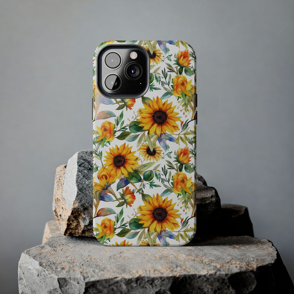 Sunflower Bliss Tough Phone Cases, iPhone case, sunflower