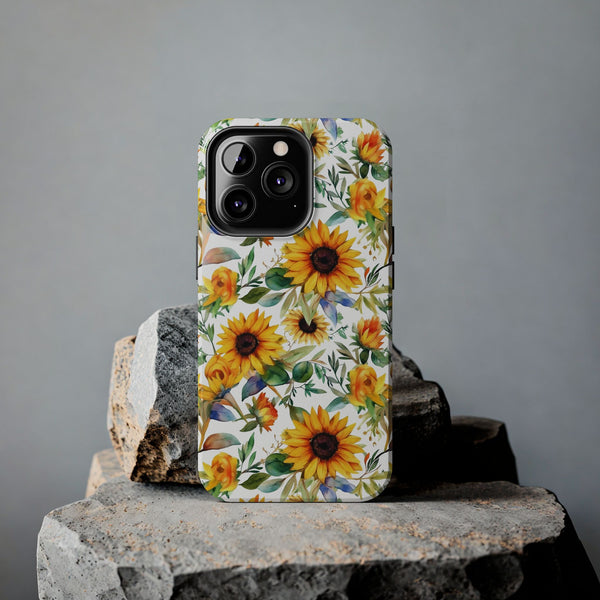 Sunflower Bliss Tough Phone Cases, iPhone case, sunflower