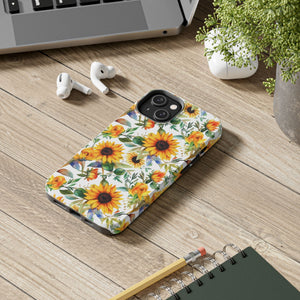 Sunflower Bliss Tough Phone Cases, iPhone case, sunflower