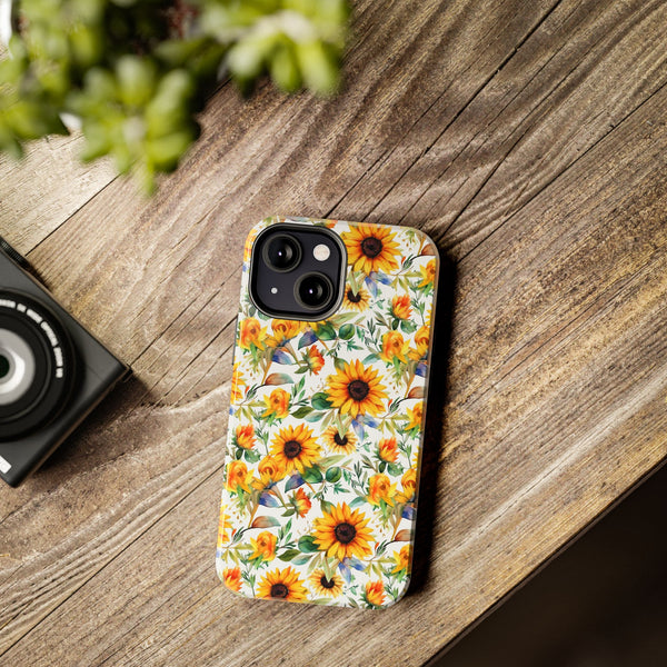 Sunflower Bliss Tough Phone Cases, iPhone case, sunflower