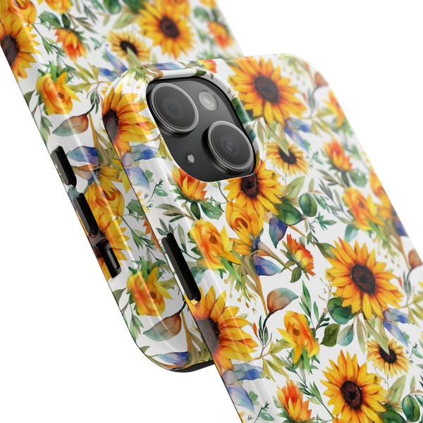 Sunflower Bliss Tough Phone Cases, iPhone case, sunflower