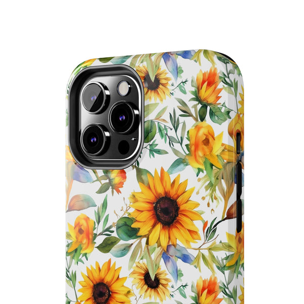 Sunflower Bliss Tough Phone Cases, iPhone case, sunflower