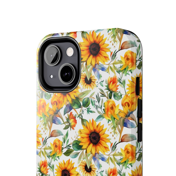Sunflower Bliss Tough Phone Cases, iPhone case, sunflower
