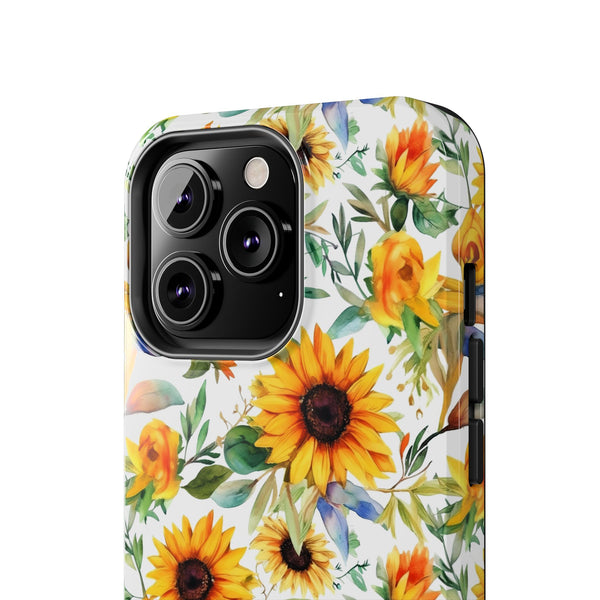 Sunflower Bliss Tough Phone Cases, iPhone case, sunflower