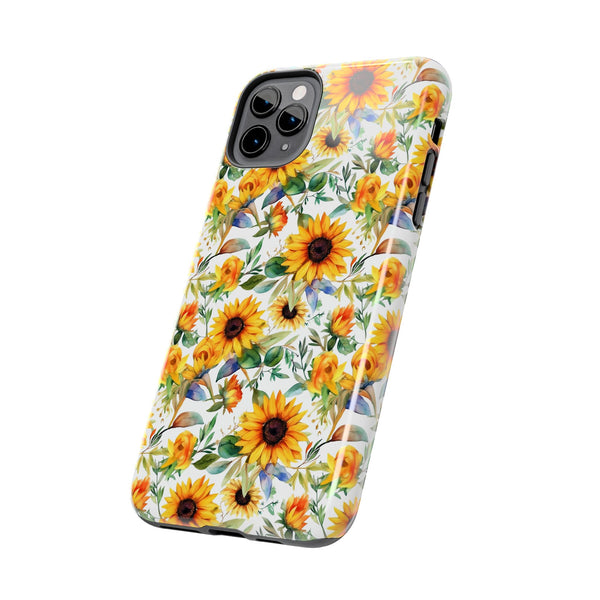 Sunflower Bliss Tough Phone Cases, iPhone case, sunflower
