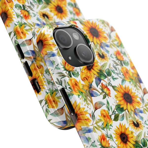 Sunflower Bliss Tough Phone Cases, iPhone case, sunflower
