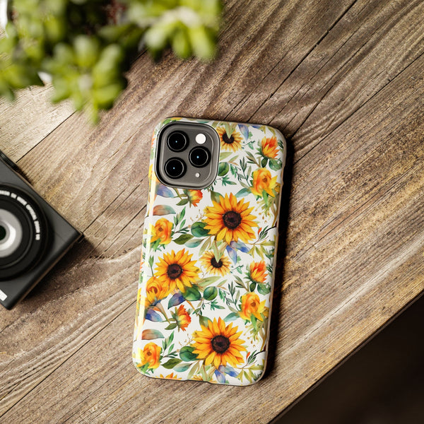 Sunflower Bliss Tough Phone Cases, iPhone case, sunflower