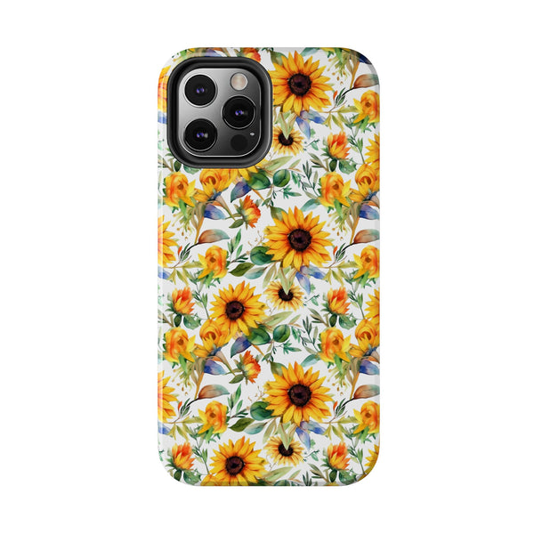 Sunflower Bliss Tough Phone Cases, iPhone case, sunflower