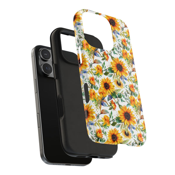 Sunflower Bliss Tough Phone Cases, iPhone case, sunflower
