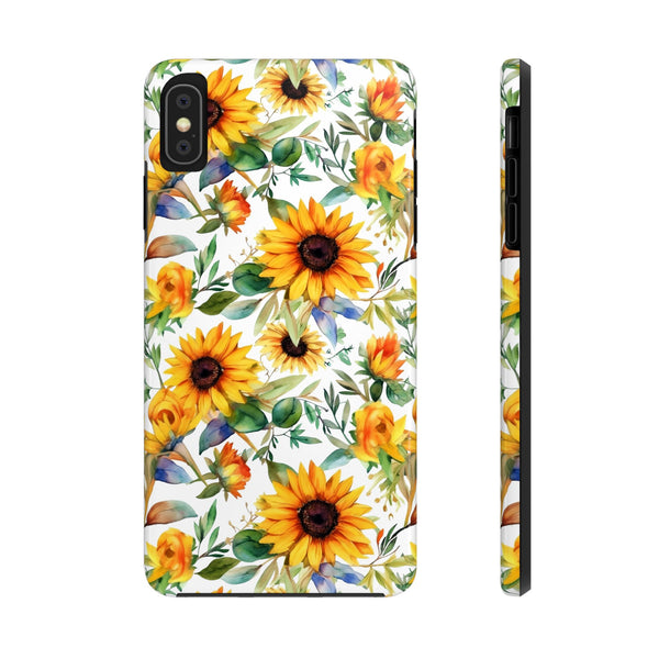 Sunflower Bliss Tough Phone Cases, iPhone case, sunflower