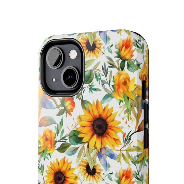 Sunflower Bliss Tough Phone Cases, iPhone case, sunflower