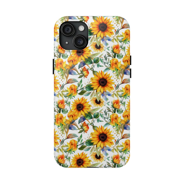 Sunflower Bliss Tough Phone Cases, iPhone case, sunflower