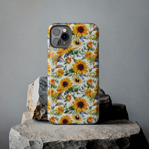 Sunflower Bliss Tough Phone Cases, iPhone case, sunflower