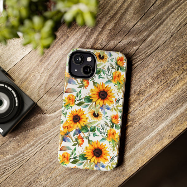 Sunflower Bliss Tough Phone Cases, iPhone case, sunflower