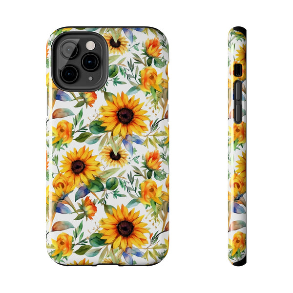 Sunflower Bliss Tough Phone Cases, iPhone case, sunflower