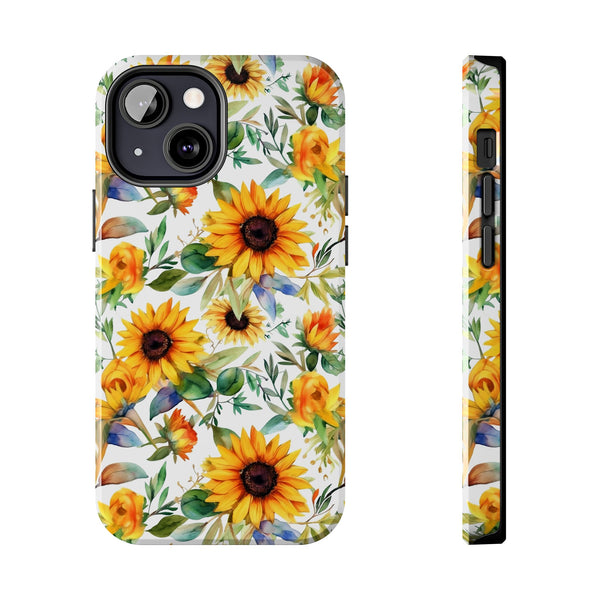 Sunflower Bliss Tough Phone Cases, iPhone case, sunflower