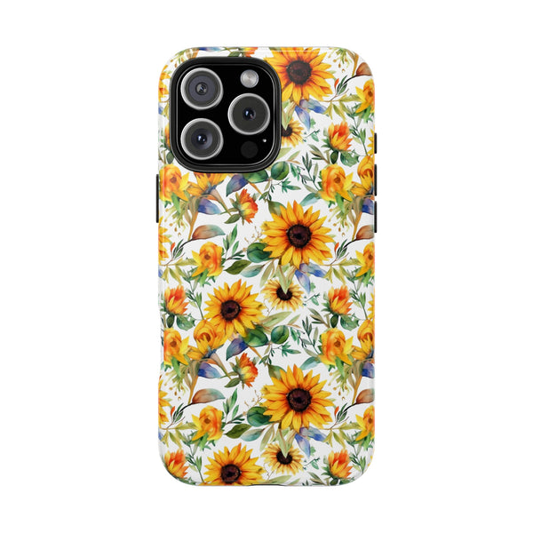 Sunflower Bliss Tough Phone Cases, iPhone case, sunflower