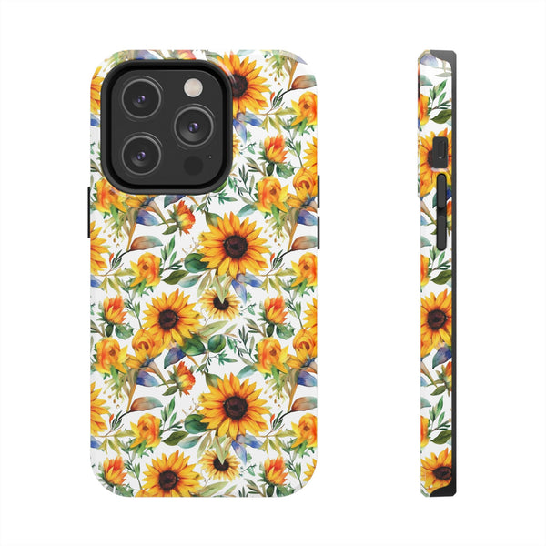Sunflower Bliss Tough Phone Cases, iPhone case, sunflower