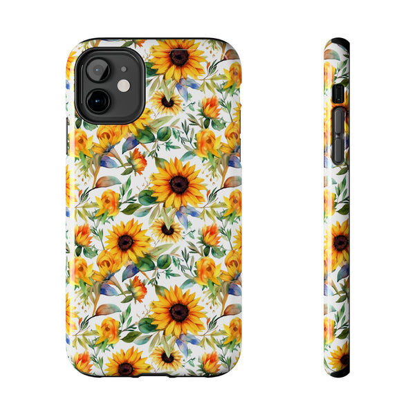 Sunflower Bliss Tough Phone Cases, iPhone case, sunflower