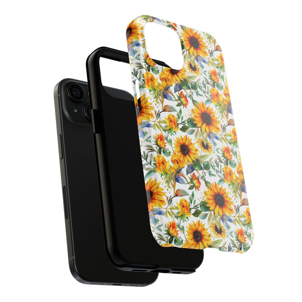 Sunflower Bliss Tough Phone Cases, iPhone case, sunflower